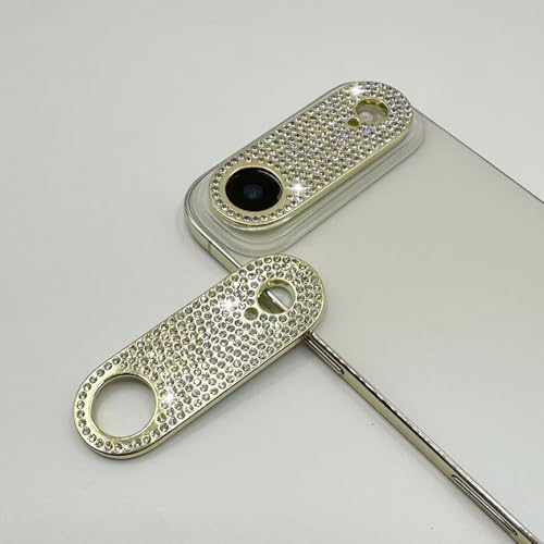 Protection objectif iPhone 17 anti-rayures et pailletée or