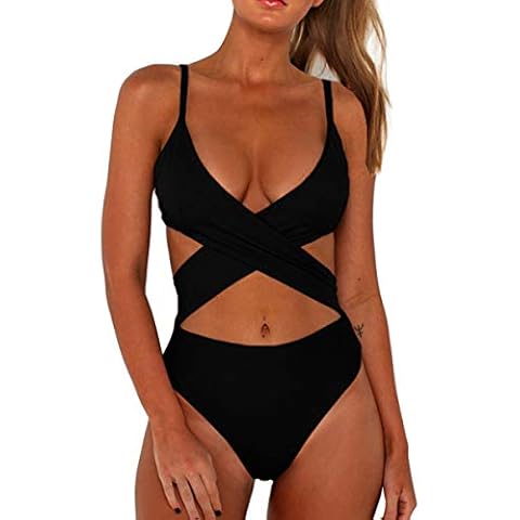 CHYRII Women's Criss Cross Monokini Swimsuit Cover