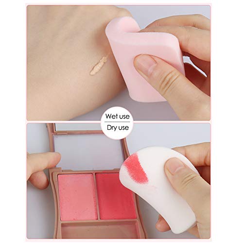 40Pcs Round Latex Free Makeup Powder Blender Sponge For Full Face Curve Blending Coverage, Cream, Liquid Foundation Cosmetics, Beauty Foam Applicator Puff For Sensitive Skin #TOP2