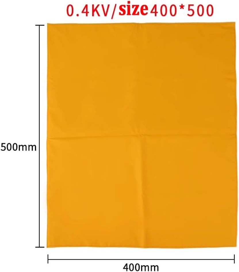 GRRICEPL Insulation Safety Blanket for Hv Line Worker, Electric Power Maintenance Protective Blanket, High & Low 0.4/10KV Resin Insulatin(Yellow/A,0.4KV/400x500 mm)