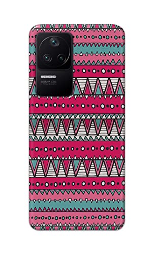 Image of Printed Hard Back Cover Case for Mi Poco F4 5G Back Cover (Geometric Vintage Pattern) -1803