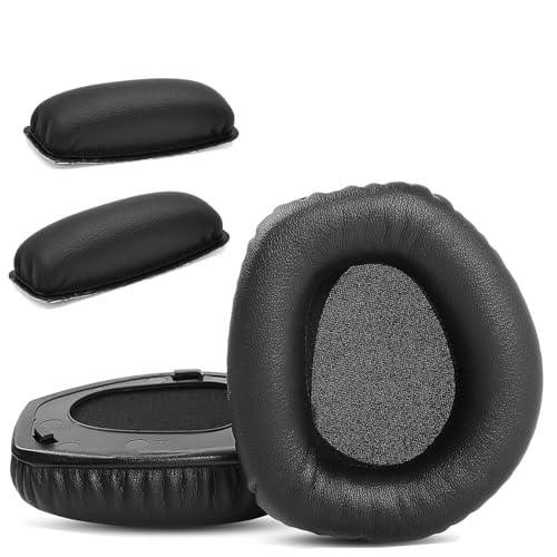 Upgrade Earpads Ear Cushion Protein Leather RS165 RS175 Replacement Compatible with Sennheiser HDR165 HDR175 Wireless Headset Headband Memory Foam