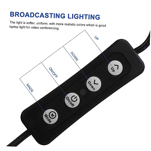 Luz de radiodifusión con lámpara USB para mejora de cámara web 7