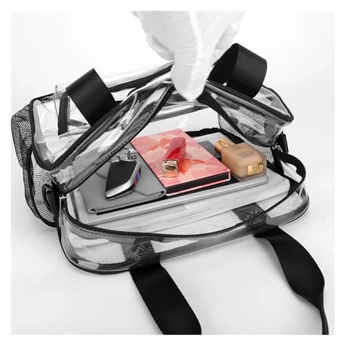 PVC Transparent Beach Bag - Large Capacity Waterproof Swimming Tote with Multi-Carry Design, Clear Fitness Yoga Crossbody Handbag for Summer(Gray)2