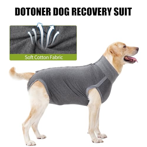 Dotoner Dog Surgery Recovery Suit Dog Suit for Male Female Neuter Anti-Lick Abdominal Wounds Bite Protective Outfit Alternative E-Collar & Cone Breathable Spay Suit for Medium Large Dogs by Dotoner - Used condition - Image 6