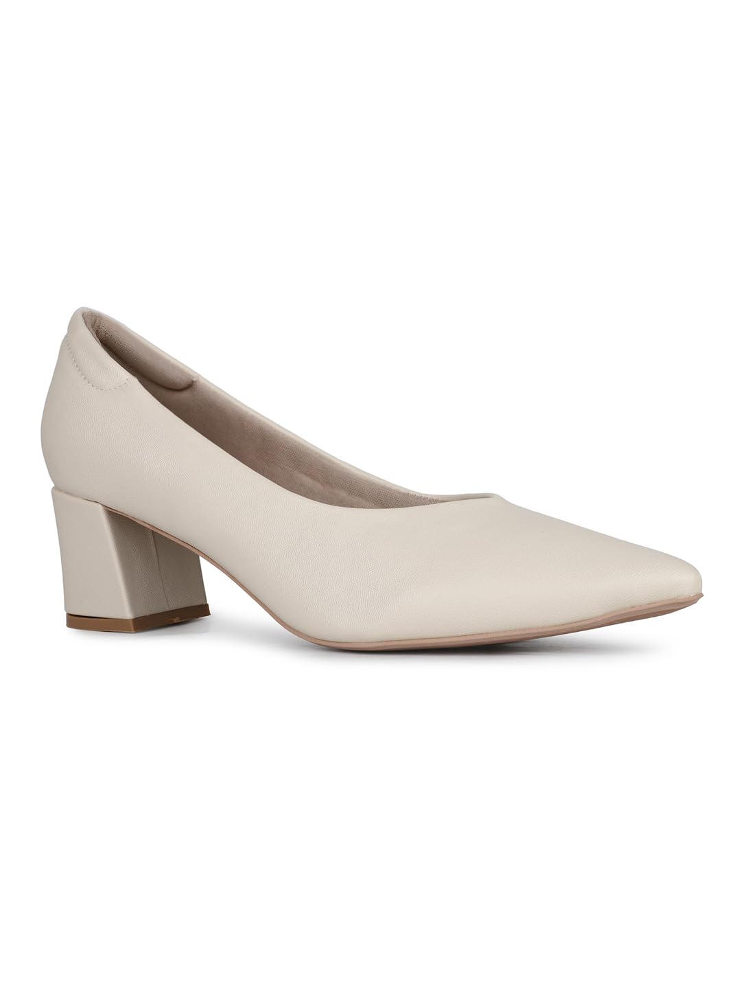 inc.5 Womens Womens Cream Formal Solid Round Toe Block Heels Pumps Pump-picture-27