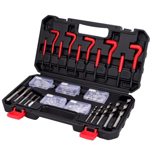 Kit Riparazione Filettature M8, 10 Inserti In Acciaio Inox 12mm, Con Punta HSS, Maschio E Insertitore, Per Riparazione Motori E Auto - 2