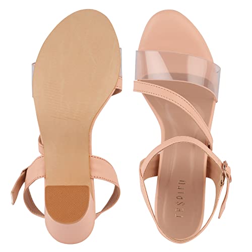 Image of Respiro womens Pink Women's Block Heels Sandal Heeled Sandal