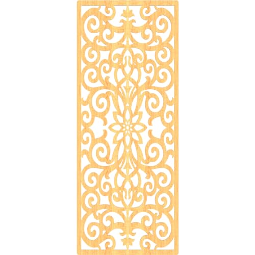 Image of 37 3 /8 inchW x 94 3 /8 inchH x 3 /8 inchT Buel Decorative Fretwork Wood Wall Panels, Cherry