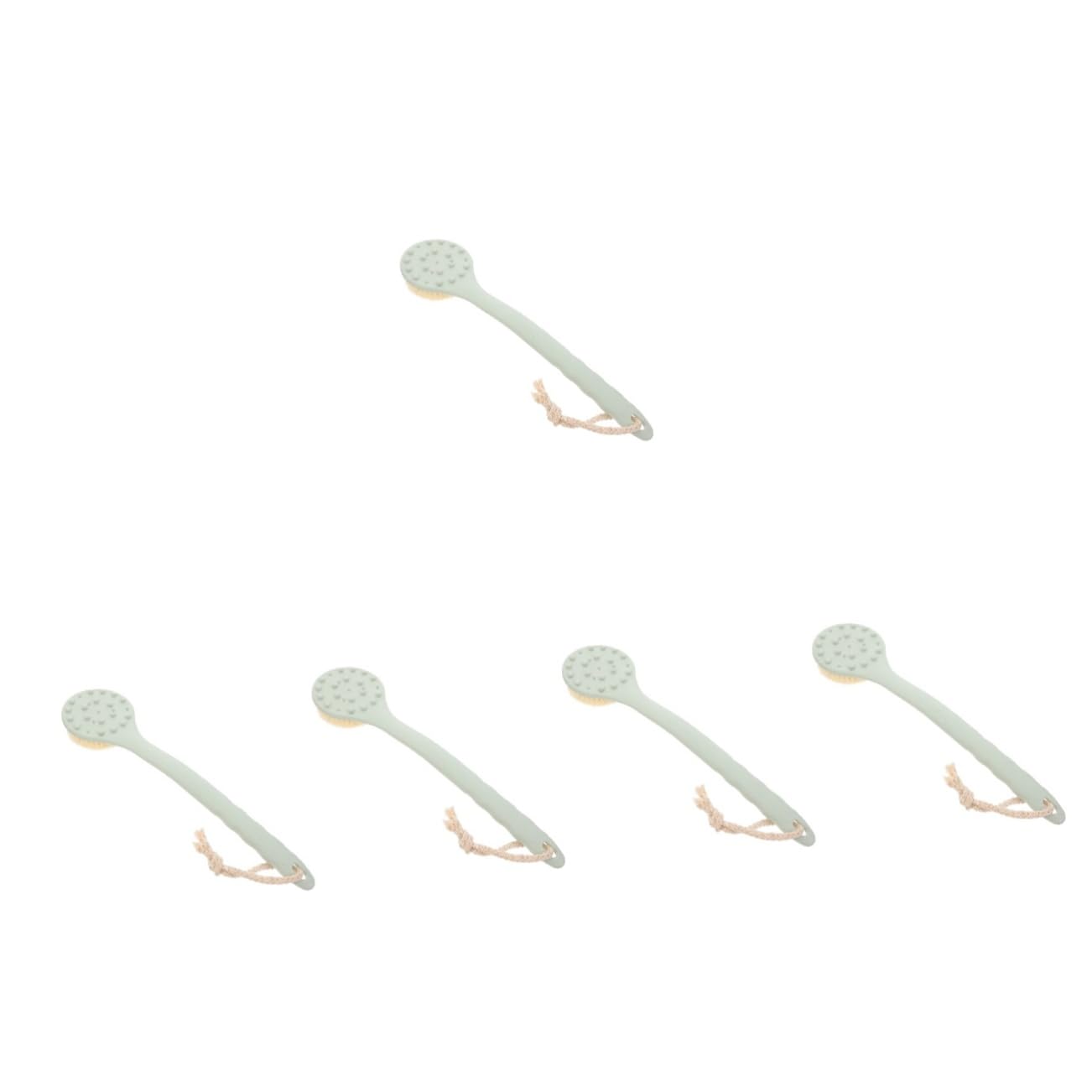 minkissy 5 Pezzi Spazzola Esfoliante Per La Schiena Spazzola Per La Schiena Da Doccia Spazzola Per Lo Scrub Del Corpo Con Manico Retrattile Per Uomo Fornitura Di Prodotti Da Bagno Sicuri