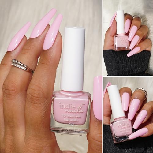 Image of Nail Polish Delicate Pink - Light Baby Pink Shade Long-Lasting, High-Shine Finish | Chip-Resistant & Quick-Drying Formula | Vegan & 12-Free Nail Paint For Women 5ml