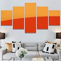 SIGNWIN 5 Panel Canvas Wall Art Abstract Closeup Digital Art Modern Artwork for Home Decorations Ready to Hang - 60