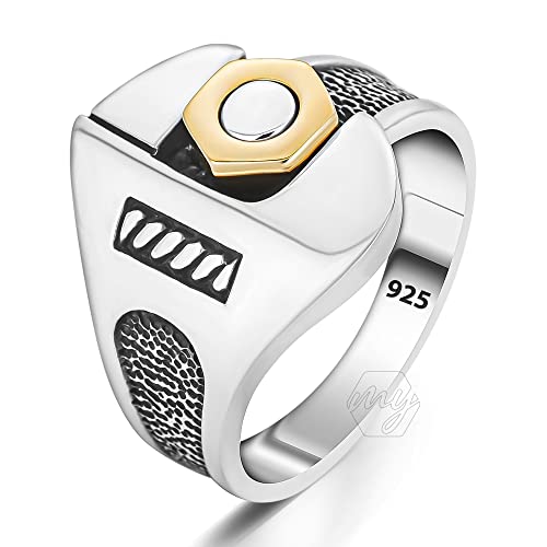 925 Sterling Silver Wrench Design Men's Ring