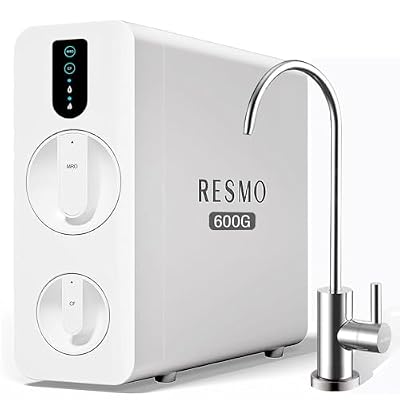 RESMO Reverse Osmosis System, RS2600 600 GPD Tankless Reverse Osmosis Water Filter, 8 Stage RO Water Filtration System, NSF/ANSI FCC Certified,Under Sink RO System, 2:1 Pure to Drain