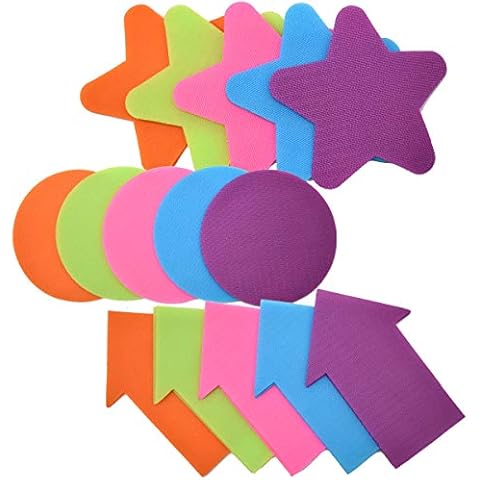 Carpet Spot Markers,Liwein 40pcs Classroom Colorful Circles Rug Markers Floor Spots Sit Spot Markers for Kids Students Teachers Preschool Kindergarten(Round, Star, Arrow) Cover