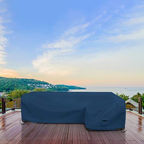 Covers & All L Shape Sectional Sofa Cover, 12 Oz, Waterproof & Uv-Resistant, Ideal For Indoor/Outdoor (Right Side Sofa, 90" X 120" X 33" X 35", Blue) #TOP4