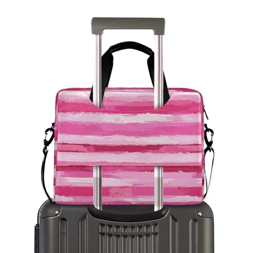 Funda para portátil 15.6 pulgadas con asa y correa rosa miniatura 4