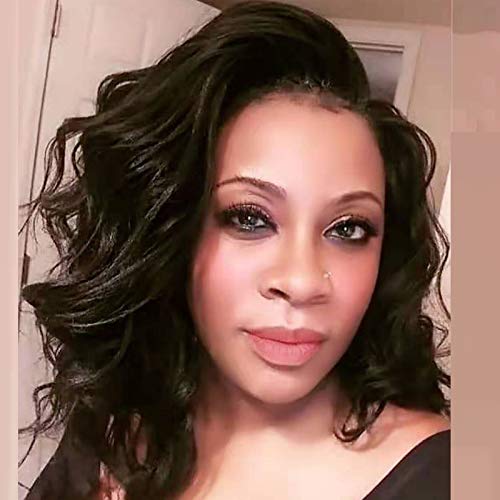 Ocean Wave Crochet Hair 9 Inch Curly Braiding Ocean Wave Hair 7 Packs Deep Wave Short Wavy Ocean Wave Crochet Braids Synthetic Hair Extensions for Women (9Inch, 1B)