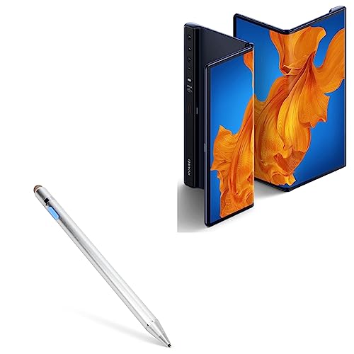 BoxWave Stylus Pen Compatible with Huawei Mate Xs - AccuPoint Active Stylus, Electronic Stylus with Ultra Fine Tip for Huawei Mate Xs - Metallic Silver