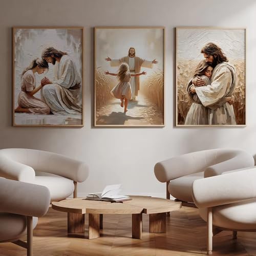 Affiches de Jésus AEFOUU pour apaiser votre intérieur chrétien 40x50cm