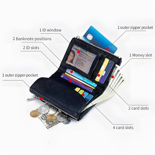 Unisex Pebble Leather Wallet, Small Genuine Leather Coin Purse with Card Holder, Multicolor Clutch for Women, Card Holder & Coin Purse (#13)4