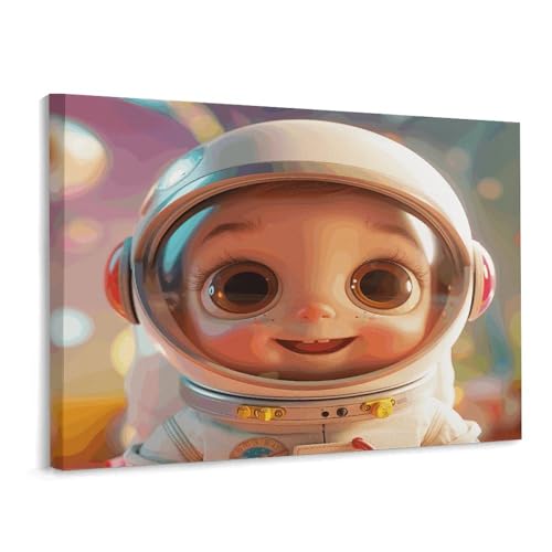 Impression sur toile Happy Expression encadrée - Tableau horizontal intérieur