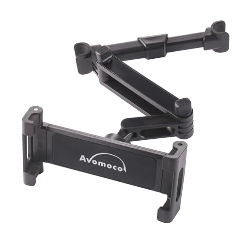 AVOMOCO Car Headrest Tablet&Cell Phones Holder Car Mount for Seat,Road Trip Essentials for Kids,for 4.7-12.9' Tablet&Straight Screen Cell Phones