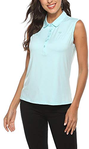 Image of AIRIKE Golf Polo Shirts for Women Sleeveless Summer Sports Athletic Fashionable Workwear-Quick Dry Womens Tank Tops