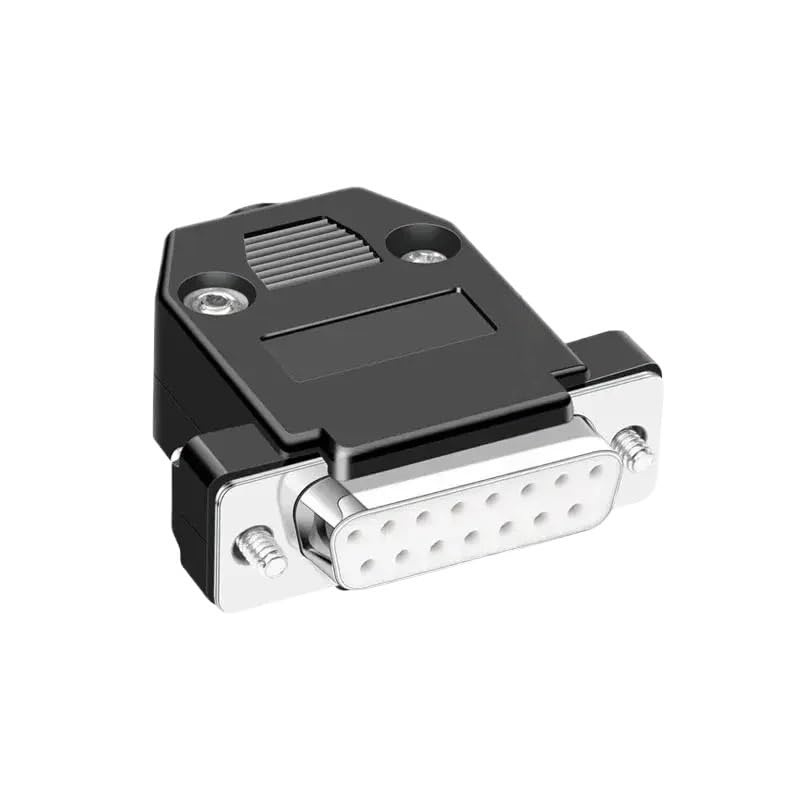 DB15 Welding Male Female Connector 2 Rows 15 Pin Soldering Plug Serial Port Connector DB 15Pin Butt Joint Plug Adapter(Solid Female-S)