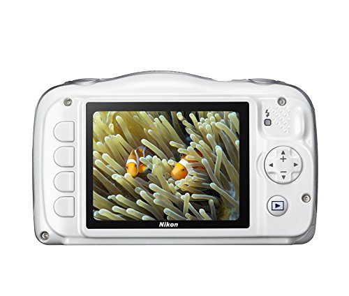 Image of Nikon Coolpix W100 13.2 MP Point and Shoot Digital Camera (White) with 3X Optical Zoom, Card and Camera Case