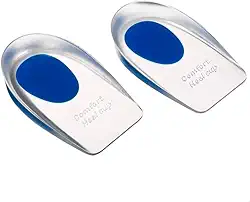 Palmilhas Ortopédicas Silicone Gel Hidratante Massageadoras Protetoras de Calcanhar Calçado Sapato Conforto e Alívio de Dor Sking (Azul)