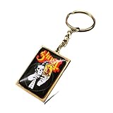 KIEUUPLOAD Ghost Bc Stainless Steel Glass Key Chain Band Ghost.B.C Pendant Key Ring Ghost Band Papa Emeritus Nameless Ghoul Car Bag Jewelry, As Pic