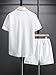 GORGLITTER Men's 2 Piece Outfits Waffle Knit Button Down Shirt Top and Shorts Set White Large