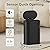 KUK Stainless Steel Bathroom Trash Can Automatic Touchless with Removable Inner Bucket, Waterproof, 1.6 Gallon Smart Trash Can with Lid for Bathroom Bedroom, Office - Black