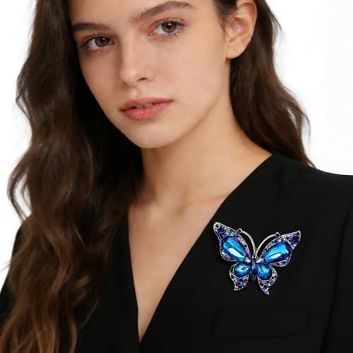Image of Insect Animal Brooch Pin for Women Rhinestone Lapel Pins Vintage Brooches for Costume Accessories