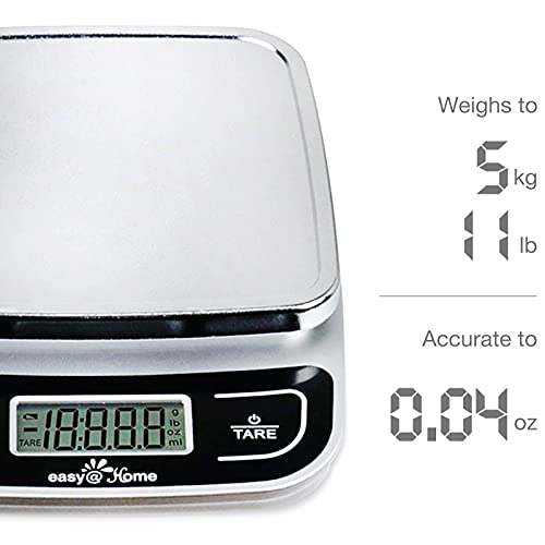 Küchenwaage, Easy@Home Digitalwaage Nahrungsmittelskala mit hoher Präzision zu 1g und 5 kgs Kapazität, Professionelle… – Bild 3