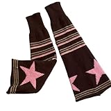 Meiweileya Leg Warmers for Women 80s 90s Harajuku Kawaii High Heels Boots Warm Fuzzy Leg Cover Partywear Clubwear (Two-sided Pink, One Size)