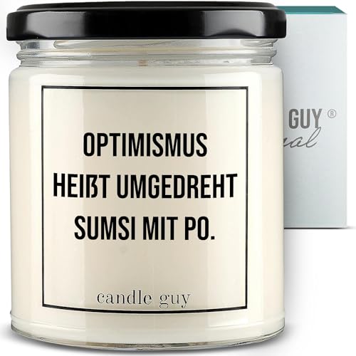 candle guy Vela aromática | optimismo significa invertido Sumsi con trasero | Hecho a mano con cera de soja 100% | 70 horas de combustión