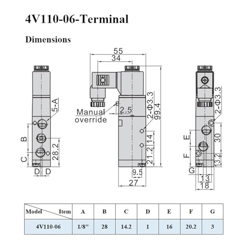 Électrovanne pneumatique 4V110-06 pour réparer un circuit d'air comprimé - 7