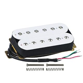 FLEOR Micro de guitare Alnico 5 à haut rendement Jeu de micros double bobinage Humbucker manche et chevalet blanc - Les Beatles, Paul McCartney, John Lennon, RIngo Starr, George Harrison FLEOR Micro de guitare Alnico 5 à haut rendement Jeu de micros double bobinage Humbucker manche et chevalet blanc – Image 4