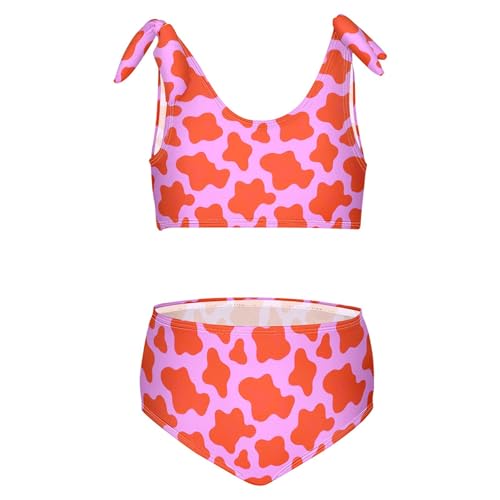 Image of Girls Tankini Swimsuit 2 Piece Pink Unicorn Donuts Summer Beach Bikini Bathing Suit 3T
