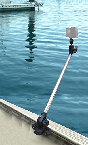 Brocraft Extension Camera Boom for Boat Gunnel Track System/Action Camera Extension Boom for Versatrack Track Lund G3 Ranger and Lowe Boats
