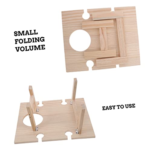 Table à vin pliable en bois carré portable pour la maison - 7