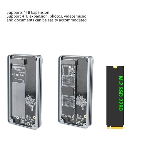 Caja externa ASHATA para SSD M.2 NVMe USB Tipo C miniatura 2