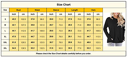 Onlypuff Black Long Sleeve Shirts For Women Comfy Tunic Tops With Pockets Solid L thumb #5