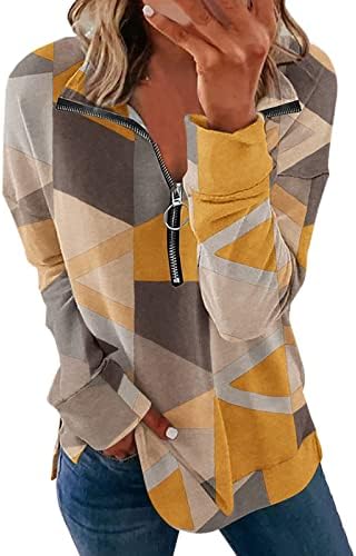 Womens Fashion Print Lapel Half Zipper Casual Loose Sweatshirt Fit Pullover Tops Long Sleeve Hooded Zippe Sweatshirt 1 Womens Fashion Print Lapel Half Zipper Casual Loose Sweatshirt Fit Pullover Tops Long Sleeve Hooded Zippe Sweatshirt