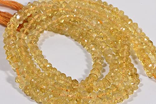 Citrine perles de taille régulière 4.8x3mm pour éviter les perles cassées en création de bijoux