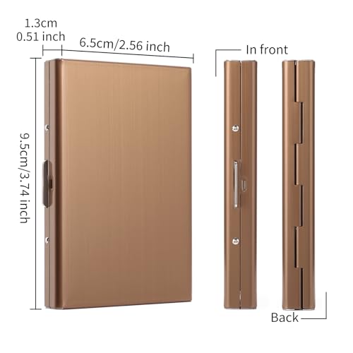 Image of Stainless Steel Credit Card Wallet RFID Blocking Metal Case Pocket Business Card Holder for Women and Men
