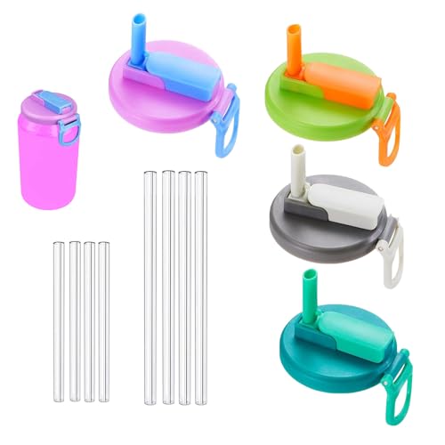 Tapas de Latas con Pajitas (4 Piezas), 6,2 * 5,7 * 3cm Tapa Latas Refresco,Tapas de Silicona Reutilizables para Latas, Para Familias, Viajes, Camping, 4 colores