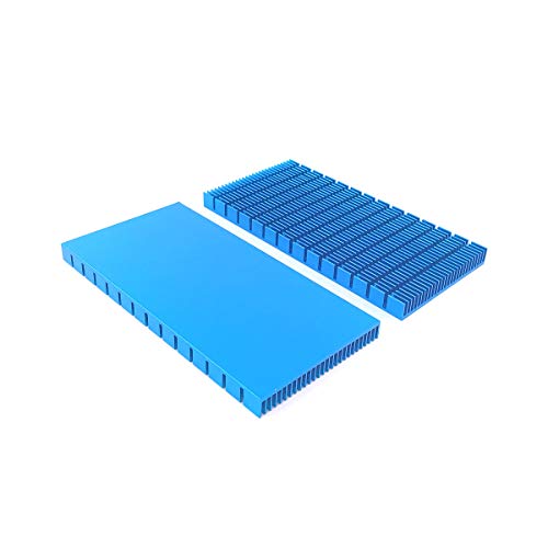 Aluminum Heat Sink 150 X 74 X10 Mm/5.9 X 2.91 X 0.39 Inch Blue Heatsinks Module Cooler Fin Heat Board Cooling For Amplifier Transistor Semiconductor Devices #TOP5